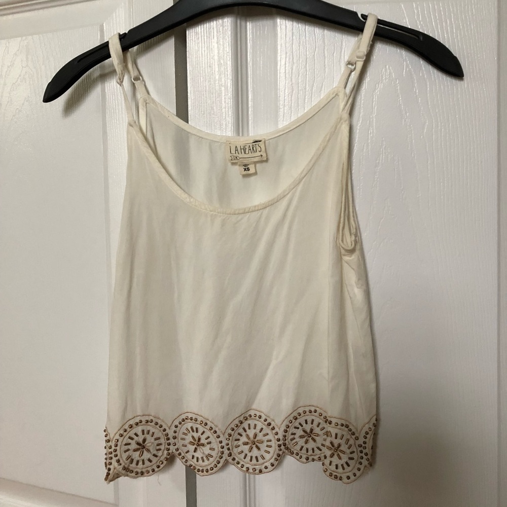 LA Hearts Beaded Tanktop